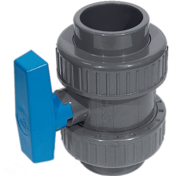 PVC manual closing valve Ø50 mm