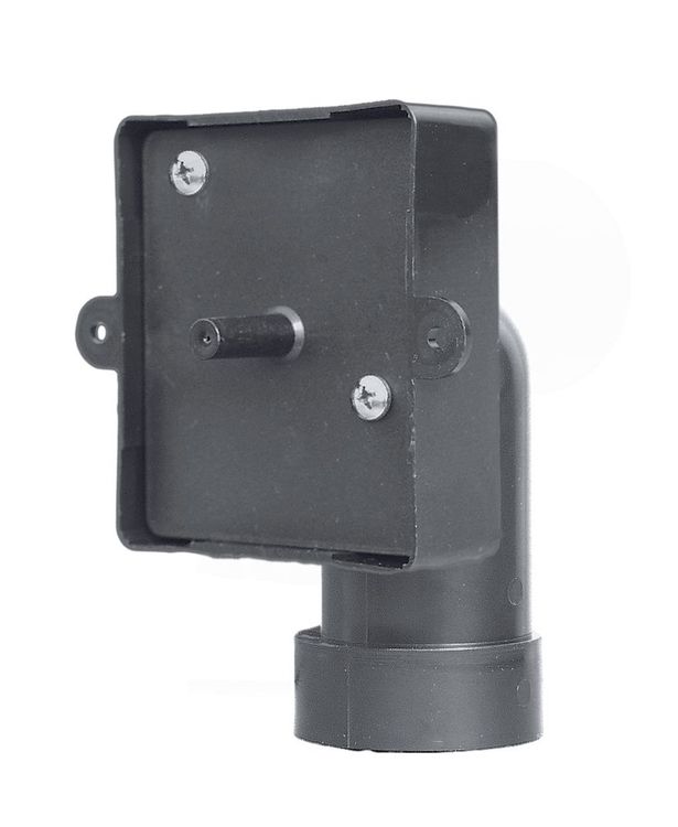 backup box with 90° ell for steel inlet